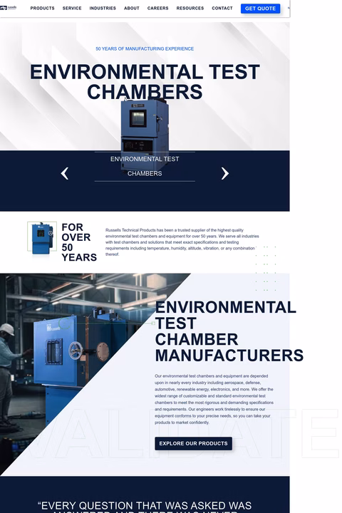 Russells-Technical-Products Homepage 1440px