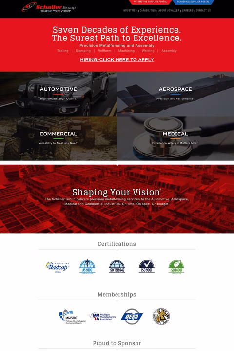 Schaller-Group Homepage 1440px