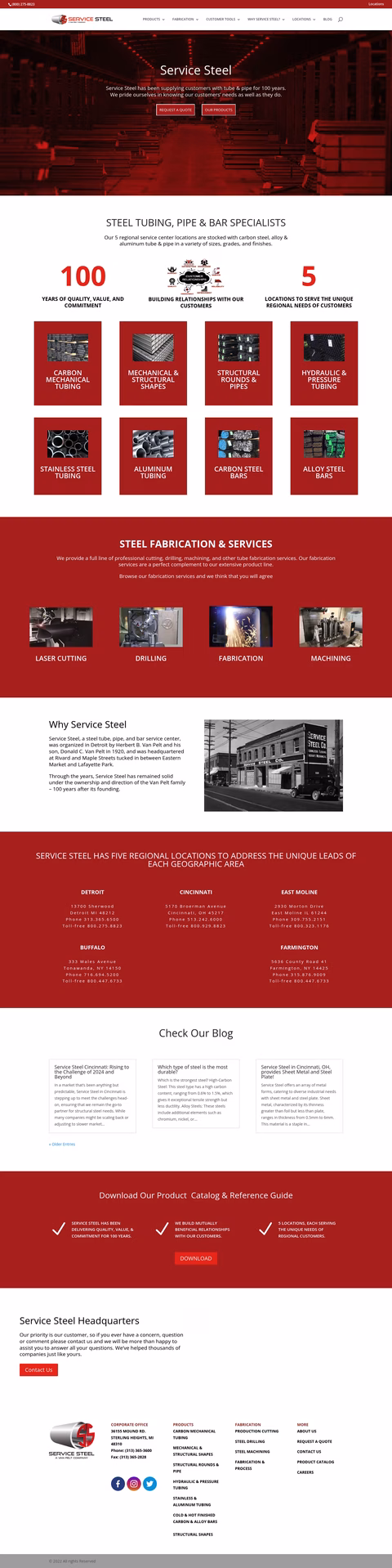 Service-Steel Homepage 1440px