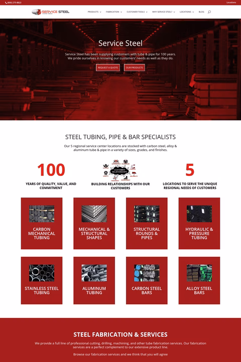 Service-Steel Homepage 1440px