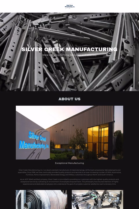 Silver-Creek-Manufacturing Homepage 1440px