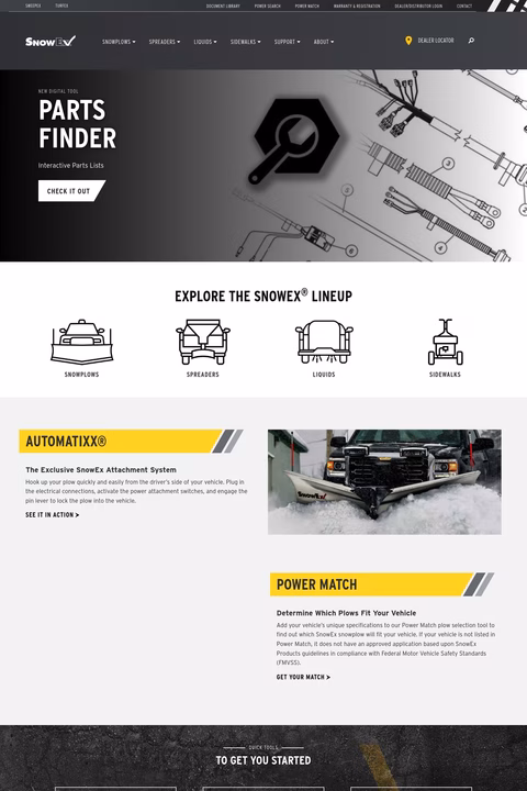 Snowex-Products Homepage 1440px