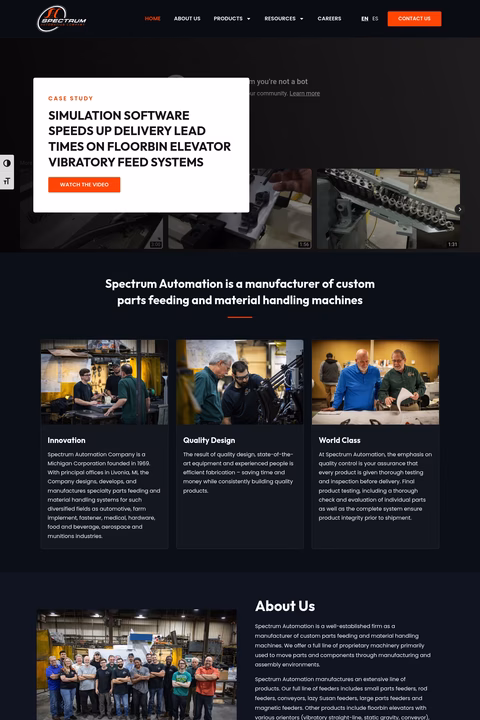 Spectrum-Automation-Company Homepage 1440px