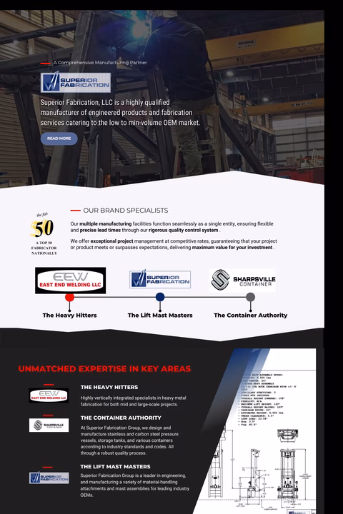 Superior-Fabrication-Company Homepage 1440px