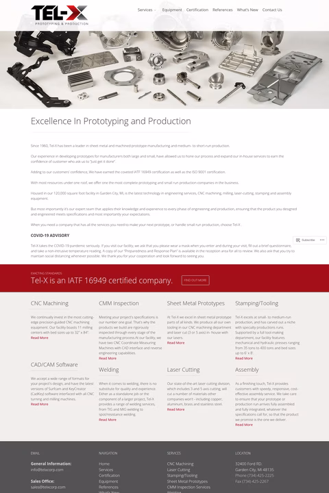 Tel-X-Corporation Homepage 1440px
