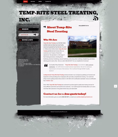 Temp-Rite-Steel-Treating Homepage 1440px