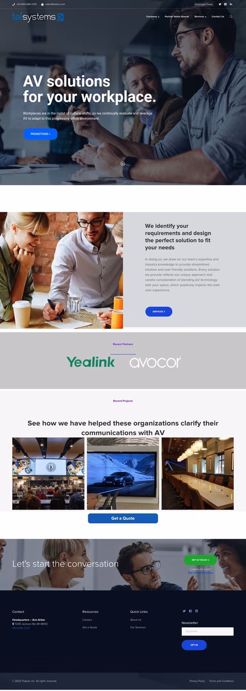 Tel-Systems Homepage 1440px