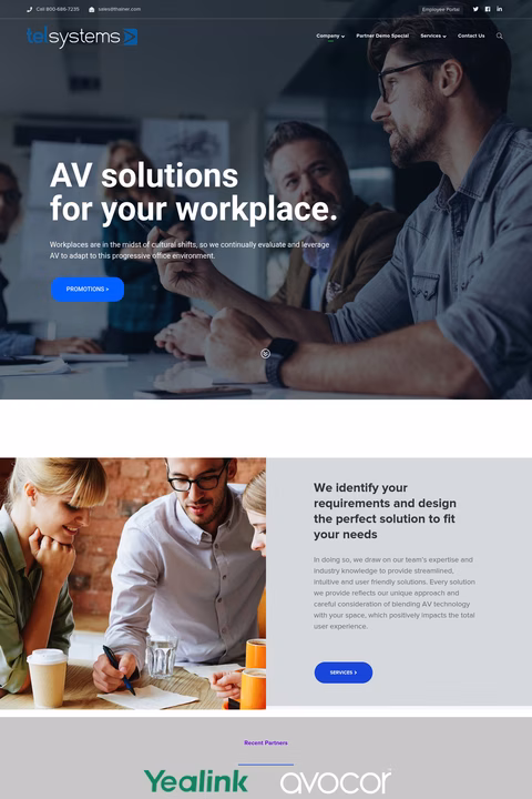 Tel-Systems Homepage 1440px