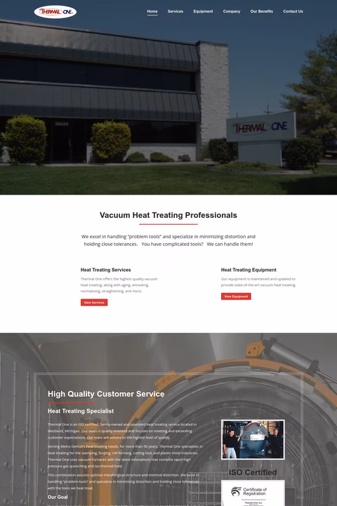 Thermal-One Homepage 1440px