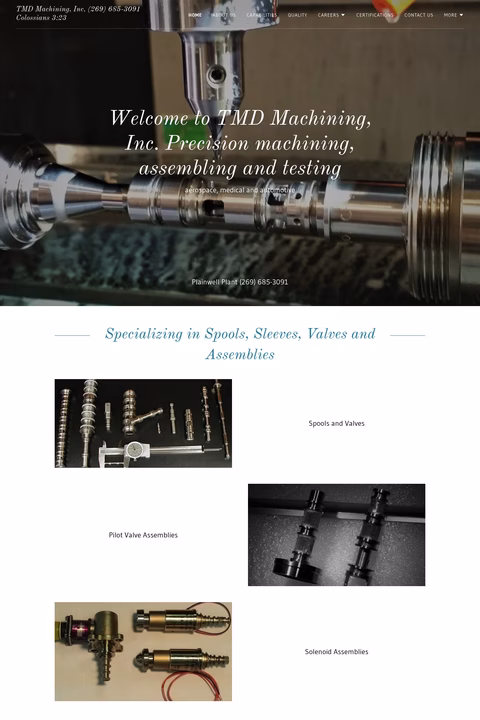 Tmd-Machining Homepage 1440px