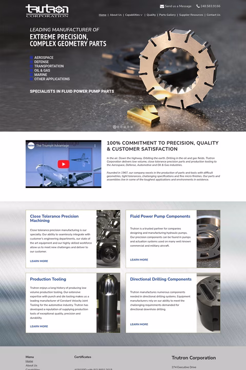 Trutron Homepage 1440px