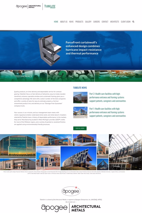 Tubelite-Inc Homepage 1440px