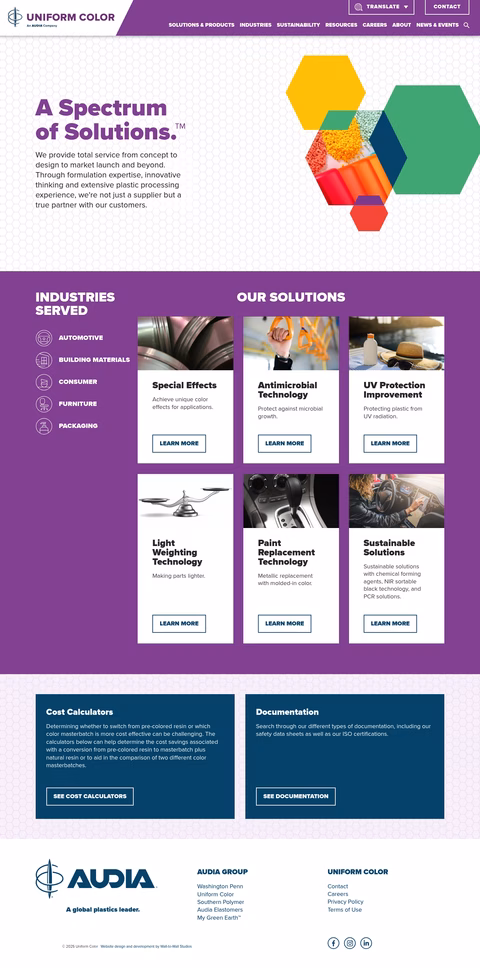 Uniform-Color-Company Homepage 1440px