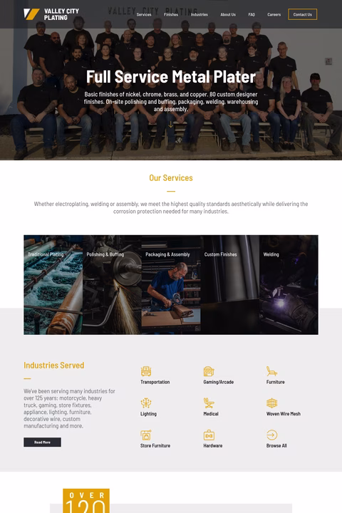 Valley-City-Plating Homepage 1440px