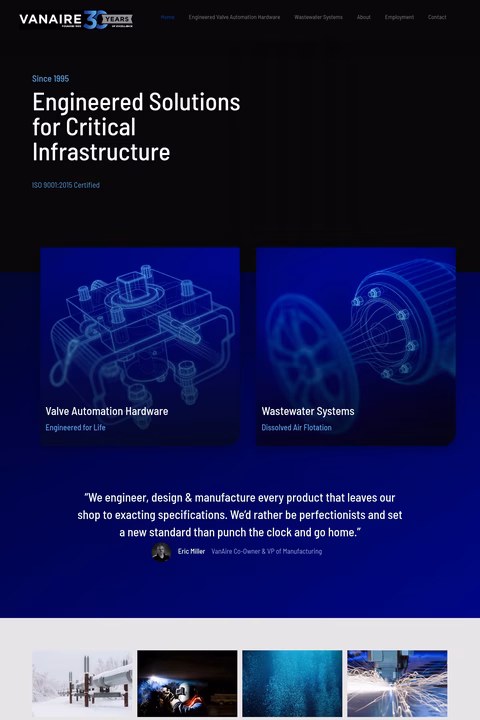 Vanaire-Inc Homepage 1440px