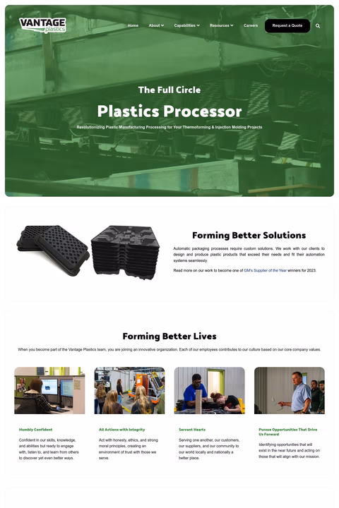 Vantage-Plastics Homepage 1440px