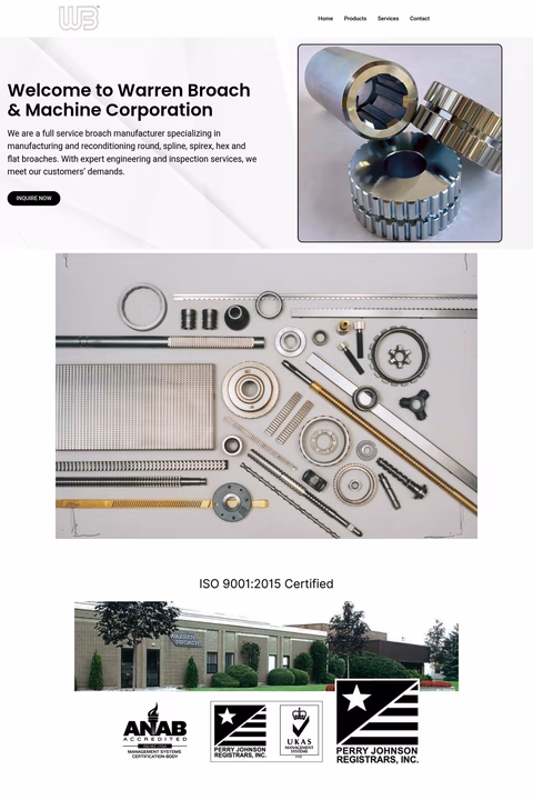 Warren-Broach-Machine-Co Homepage 1440px
