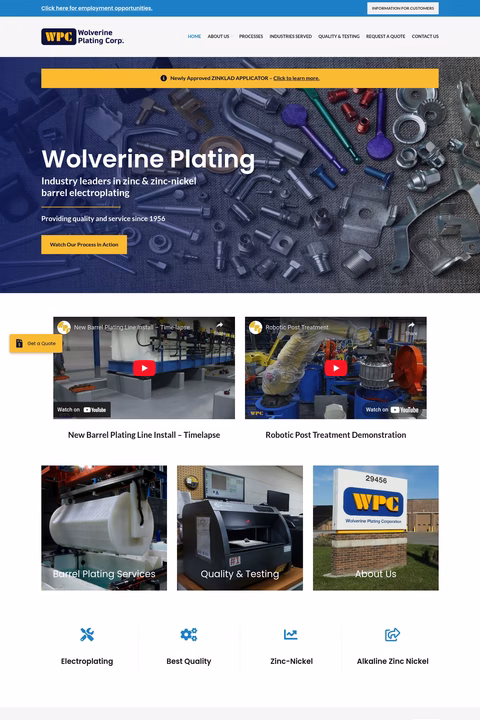Wolverine-Plating Homepage 1440px