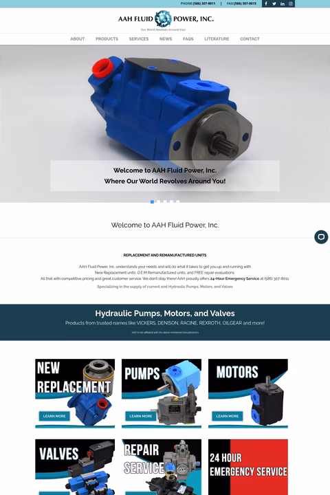 Aah-Fluid-Power Homepage 1440px