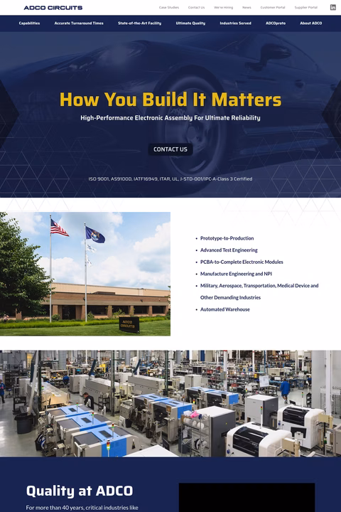 Adco-Circuits Homepage 1440px