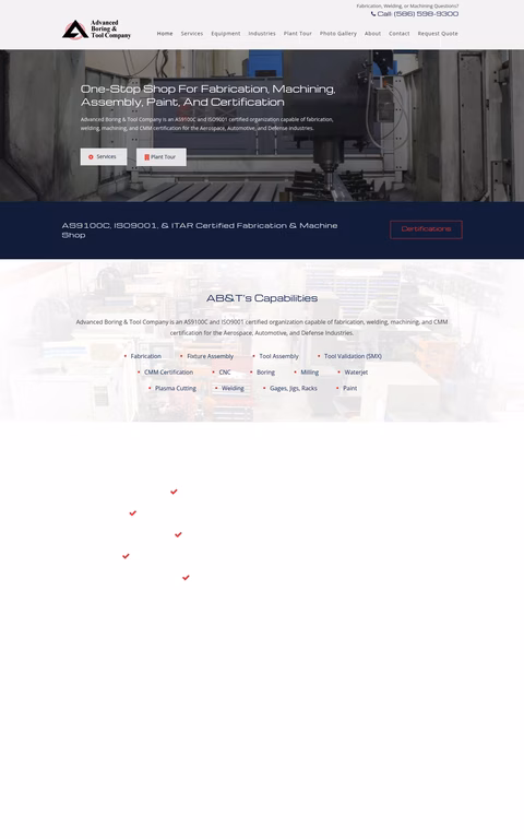 Advanced-Boring-Tool-Co Homepage 1440px