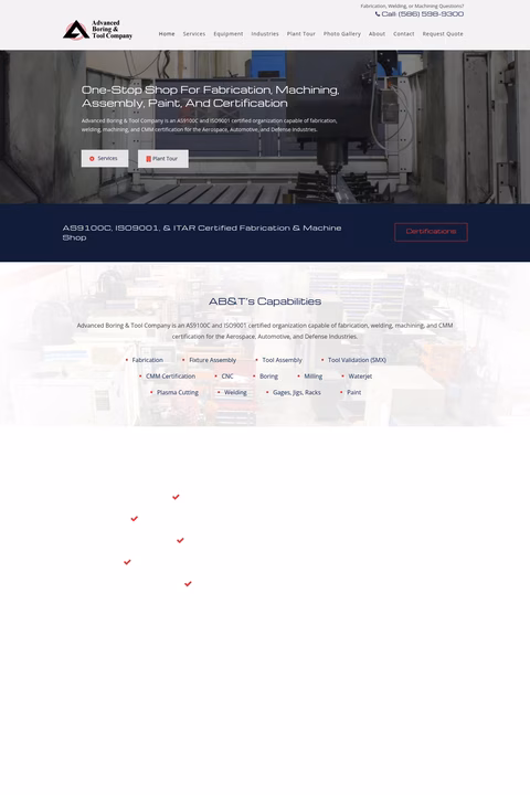 Advanced-Boring-Tool-Co Homepage 1440px