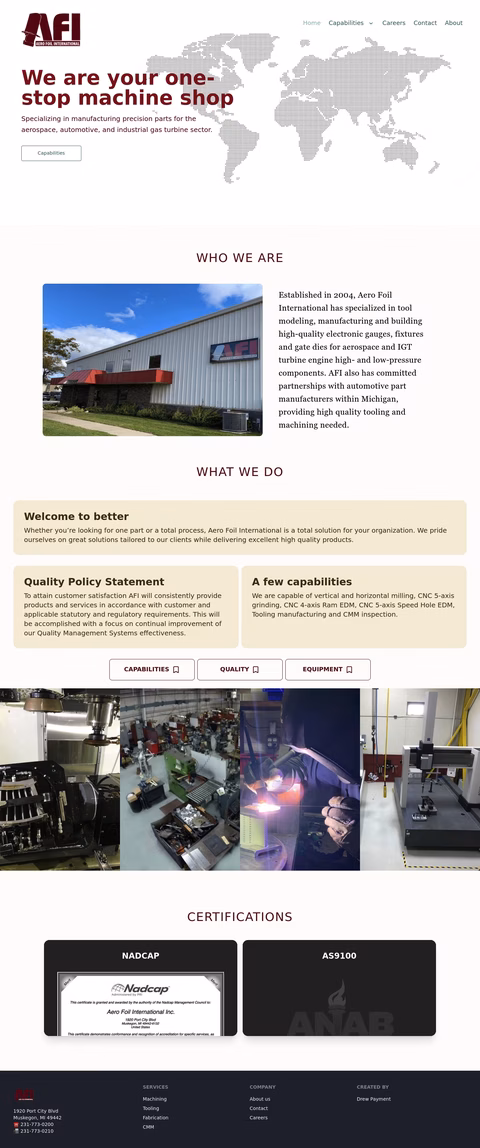 Aero-Foil-International Homepage 1440px