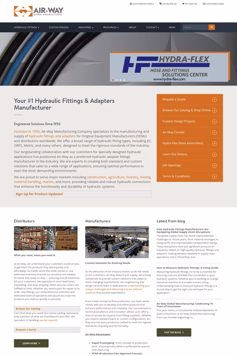 Air-Way-Manufacturing-Company Homepage 1440px