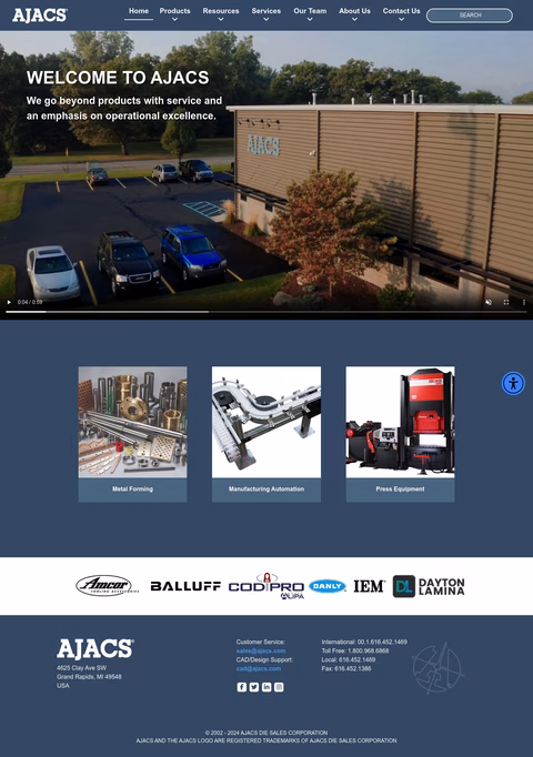 Ajacs-Die-Sales Homepage 1440px