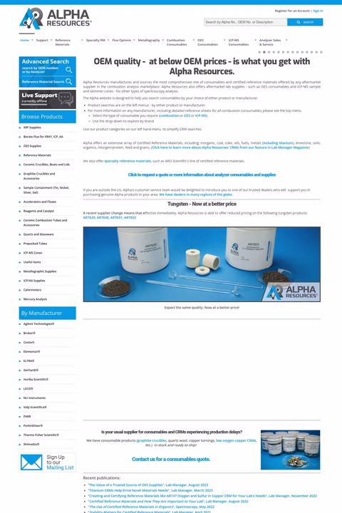 Alpha-Resources Homepage 1440px