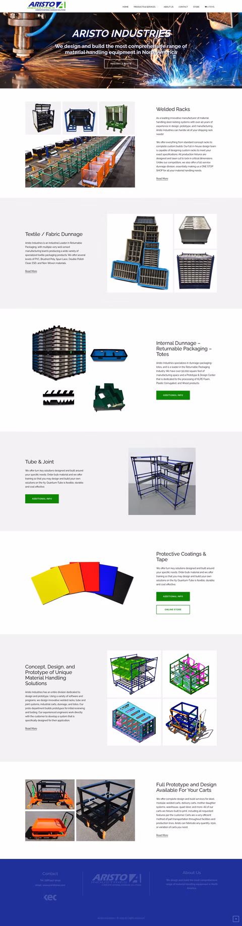 Aristo-Industries Homepage 1440px