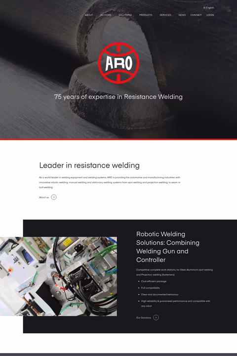 Aro-Technologies Homepage 1440px