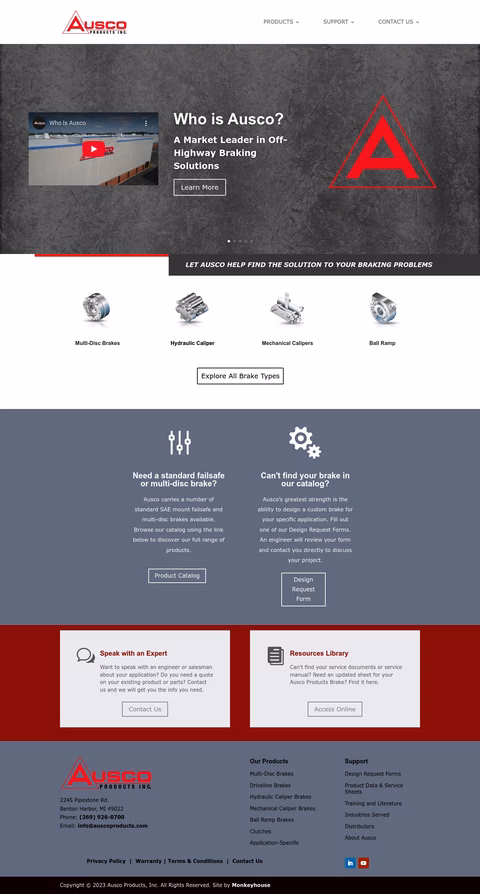 Ausco-Products Homepage 1440px