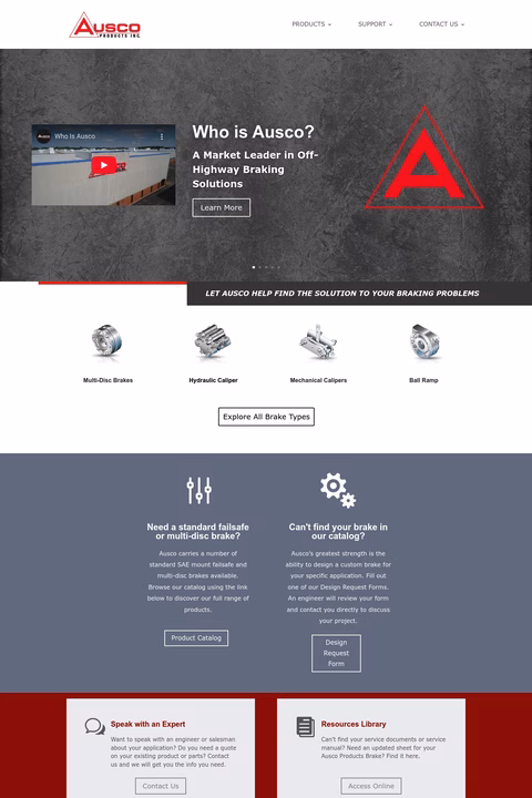 Ausco-Products Homepage 1440px