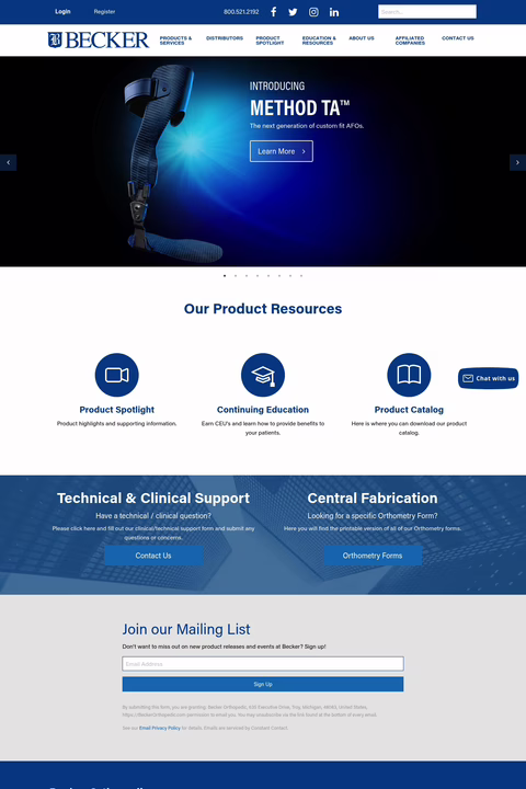 Becker-Orthopedic Homepage 1440px