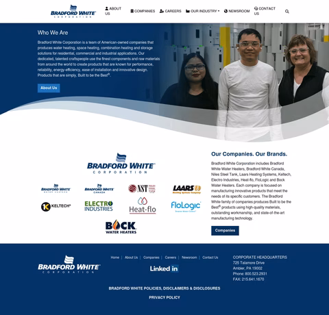 Bradford-White Homepage 1440px