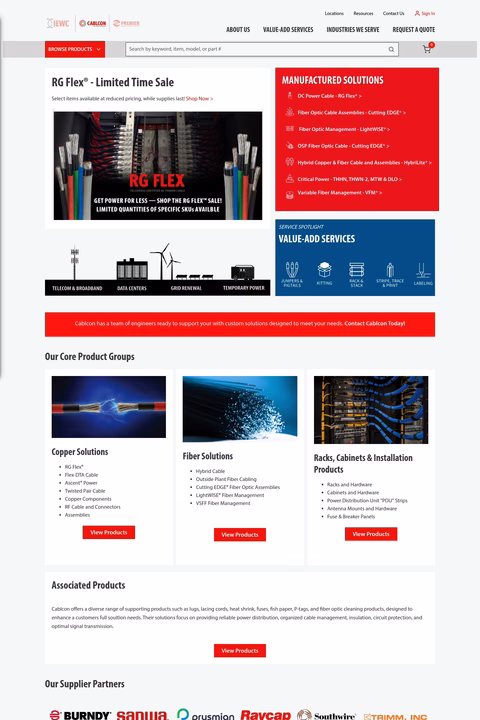 Cablcon Homepage 1440px