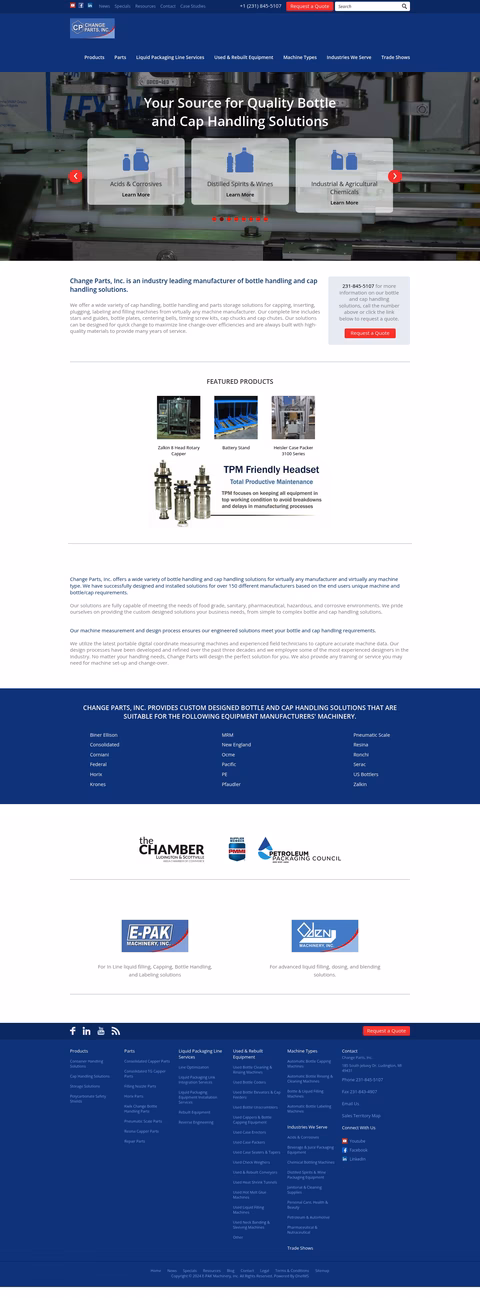 Change-Parts Homepage 1440px