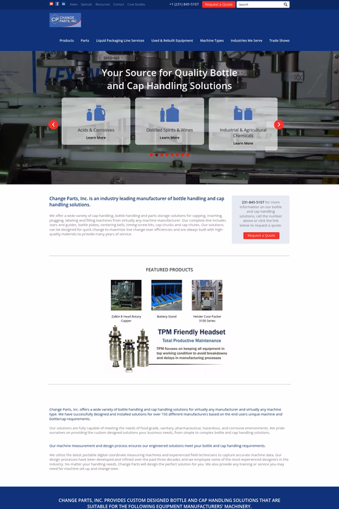 Change-Parts Homepage 1440px