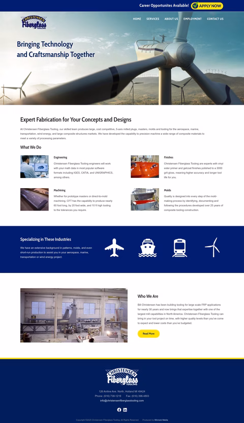 Christensen-Fiberglass Homepage 1440px