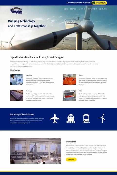 Christensen-Fiberglass Homepage 1440px