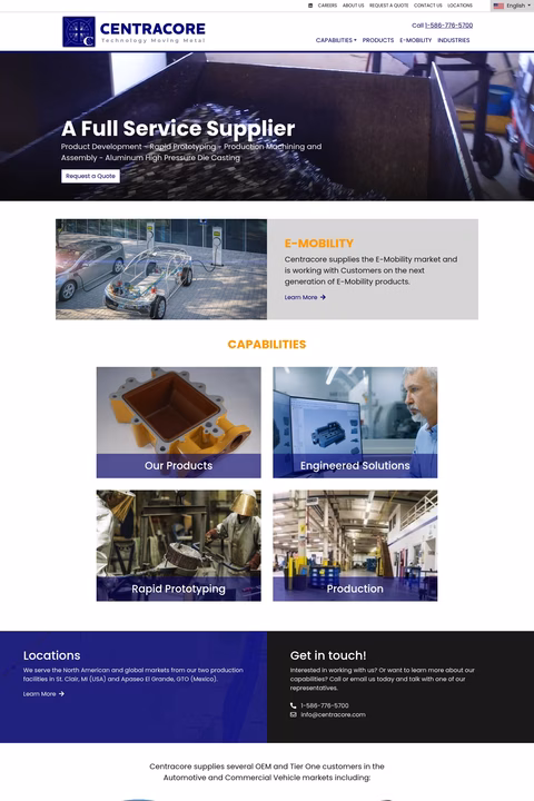 Centracore Homepage 1440px