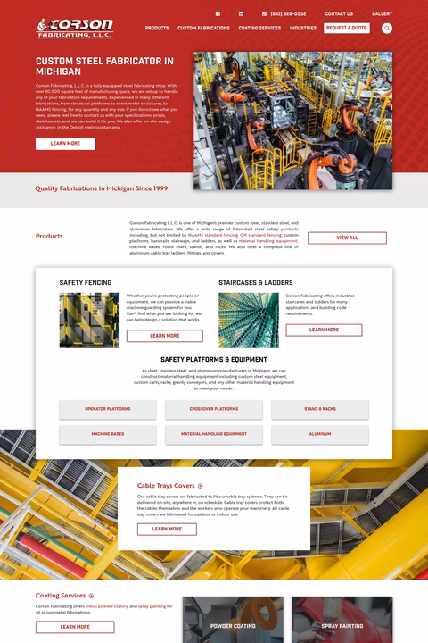 Corson-Fabricating Homepage 1440px