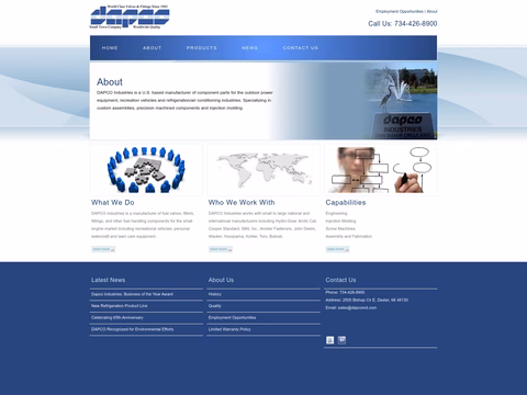 Dapco-Industries Homepage 1440px