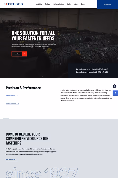 Decker-Manufacturing-Corporation Homepage 1440px
