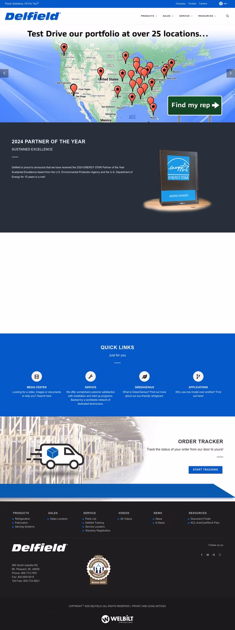 Delfield-Company Homepage 1440px