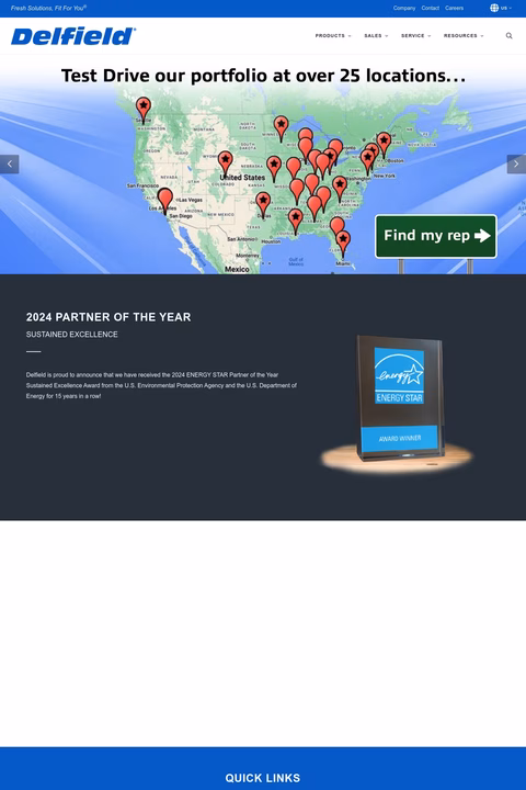 Delfield-Company Homepage 1440px