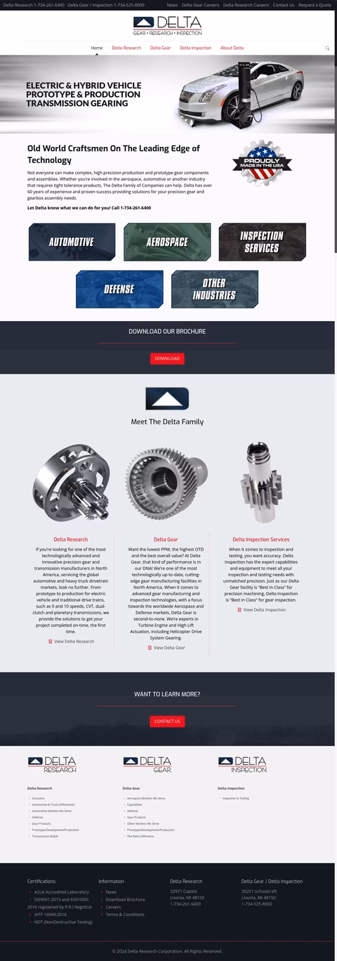 Delta-Gear Homepage 1440px