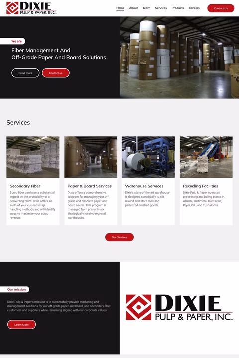 Dixie-Pulp-Paper Homepage 1440px