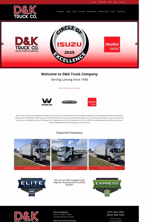 D-K-Truck-Company Homepage 1440px